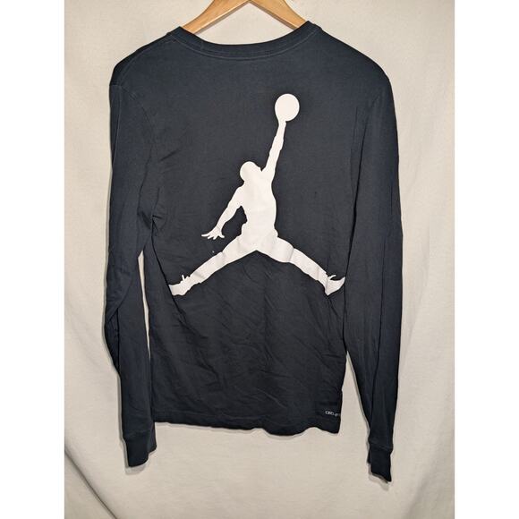 Air Jordan Breakfast Club Jumpman Tee Long Sleeve T-Shirt Sz S Black Logo - Picture 3 of 6